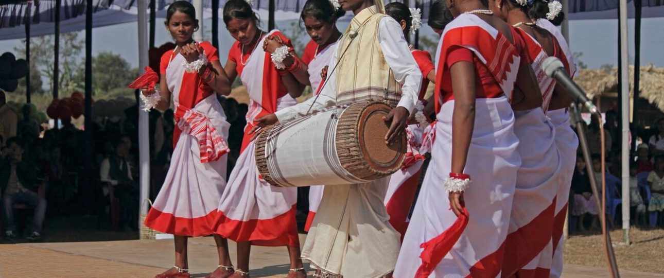 cultural dance performed by Tea tribe people at Assam tea festival