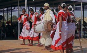 cultural dance performed by Tea tribe people at Assam tea festival