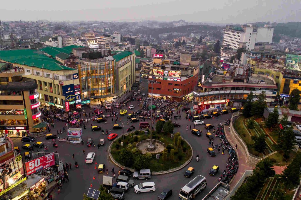 Shillong city near Elephant falls