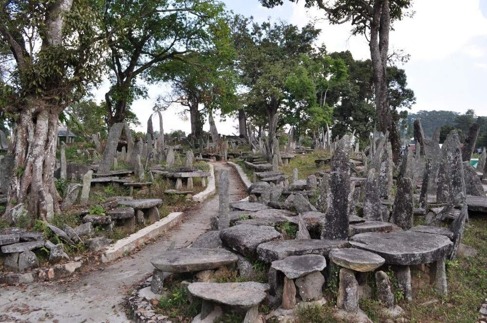 Ancient ruins or a traditional stone monument from the Jaintia or Khasi kingdoms, reflecting Meghalaya's rich tribal history.