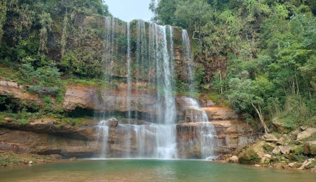 Moopun waterfall one of the best Jowai waterfalls