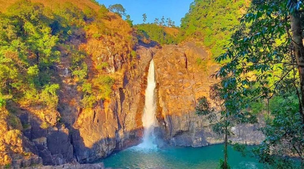 Rynji waterfall one of the best Jowai waterfalls